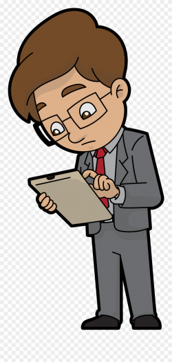Clipart Library Library File A Curious Cartoon - Man With ...