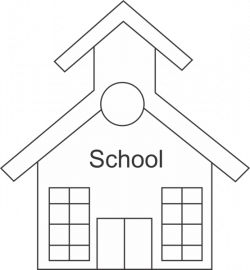 school house clipart black and white - Clipground