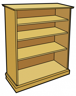 Bookcase clipart library class - Pencil and in color bookcase ...
