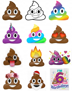 Find the poop Scavenger Hunt - cut up all these poop emojis and hide ...