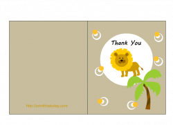 Free Jungle Baby Shower Thank You Cards (Printable)