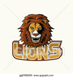 Vector Art - Lions banner illustration design. Clipart ...