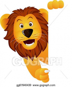 Vector Stock - Lion and banner. Clipart Illustration ...