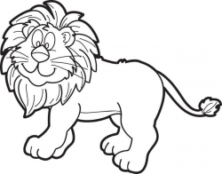 Cartoon Male Lion Coloring Page | Lions | Lion coloring ...