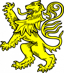 Lion clipart old english - Pencil and in color lion clipart old english