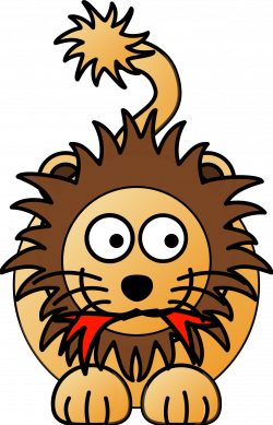 Clipart - Lion eating