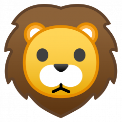 Lion face Icon | Noto Emoji Animals Nature Iconset | Google