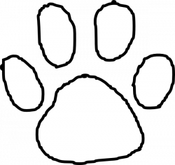 Tiger Paw Print Outline Clip Art at Clker.com - vector clip art ...