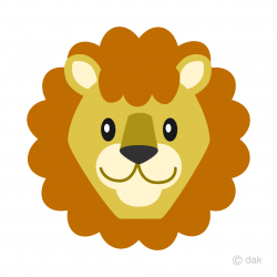 Simple Lion Face Clipart Free Picture｜Illustoon