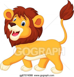 Vector Art - Lion cartoon walking . EPS clipart gg67574088 ...