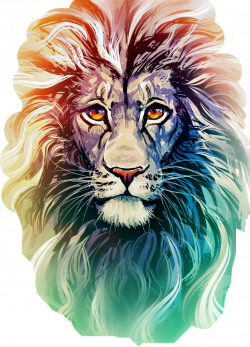lion watercolor freetoedit