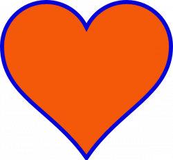 Orange & Blue Heart Clip Art at Clker.com - vector clip art online ...