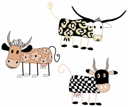 Clipart - Cartoon Cows