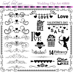 Valentines day clipart, text dividers, love clipart, Heart ...