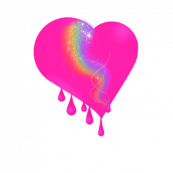 remix bleedingheart rainbow pink heart glitter sparkle...