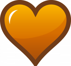 Orange Heart Icon Clip Art at Clker.com - vector clip art online ...