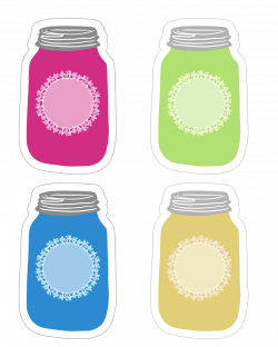 Colorful Mason Jar Tag Collection FREE Printable | Mason jar tags ...