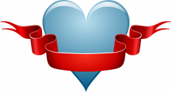 Clipart - heart & ribbon
