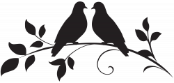 Love Doves Silhouette PNG Clip Art | Gallery Yopriceville - High ...