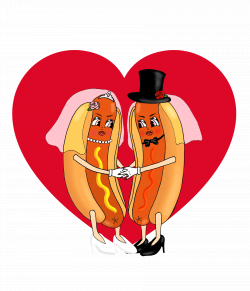 Hot Dog Love Sticker by Creepy Gals for iOS & Android | GIPHY