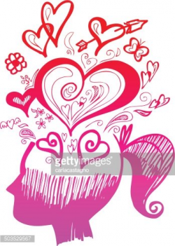 Woman Head Full of Love Thoughts stock vectors - Clipart.me