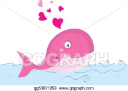 Vector Clipart - Whale in love. Vector Illustration ...