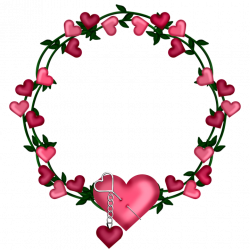 Transparent Frame Wreath with Hearts | Gallery Yopriceville - High ...