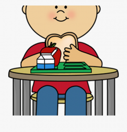 Clipart Eat Breakfast - Boy Eating Lunch Clipart ...