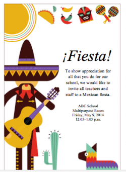 Try a fiesta-themed luncheon for Teacher Appreciation day ...