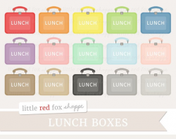Lunch Box Clipart, Lunchbox Clip Art Vintage School Lunchboxes Teacher  Class Classroom Cute Digital Graphic Design Small Commercial Use