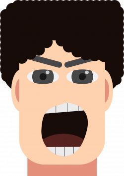 Clipart - Angry man shouting