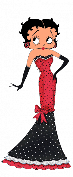 Betty Boop black and red polka dots - glitter #gif | Lots of ...