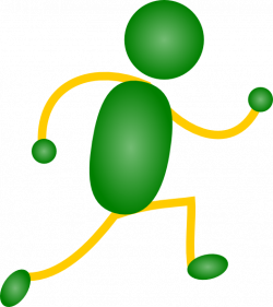 Green&yellow Jogging Man Clip Art at Clker.com - vector clip art ...
