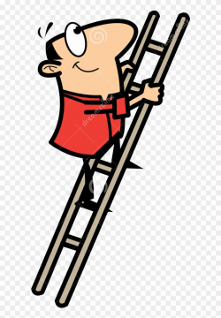 Image Freeuse Stock Climbing A Ladder Clipart - Cartoon Man ...