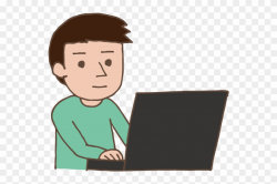 Young Man Using Laptop - Illustration Clipart (#1286222 ...