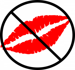 No Kiss Zone Clip Art at Clker.com - vector clip art online, royalty ...