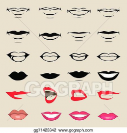EPS Illustration - Lips and mouth. Vector Clipart gg71423342 ...