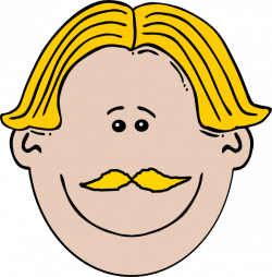 Blond Man With Mustache Clip Art at Clker.com - vector clip art ...