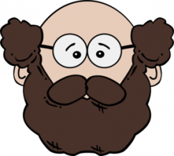 Balding Man With Mustache And Beard clip art - vector clip ...