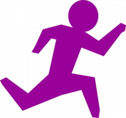 Running Man - Purple Clip Art at Clker.com - vector clip art online ...