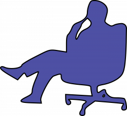 Clipart - man in chair thinking