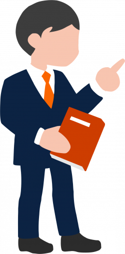 Clipart - Man In Suit Instructing