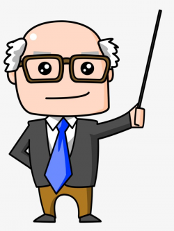 Cartoon Bald Old Man Professor Teacher, Professor, Teacher ...