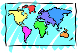 World Map Globe Clip Art Seven Continents Png Download 2400 At ...