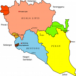 Clipart - Map of Pahang, Malaysia