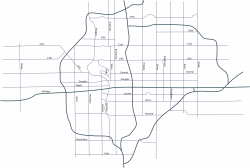 Clipart - Street map of Wichita Kansas