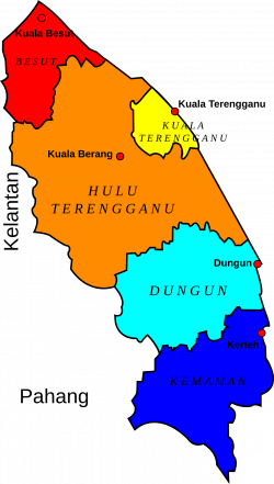 Clipart - Map of Terengganu, Malaysia