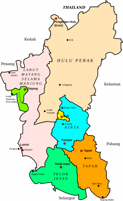Clipart - Map of Perak, Malaysia