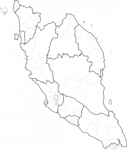 Clipart - Blank map of Peninsular Malaysia
