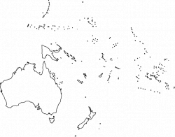 Print on transparency Outline map of Australia and Oceania | Wild ...